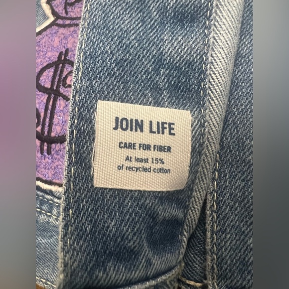 Bershka Jeans Jacket Women Barbie Design XS (0387) - Picture 16 of 16